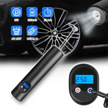 ES NC FR 12V 150PSI interfata USB compresor de aer Gonflabile pompa cu display LCD pentru masina Anvelope de biciclete Bile de Înot Inele 6000mA
