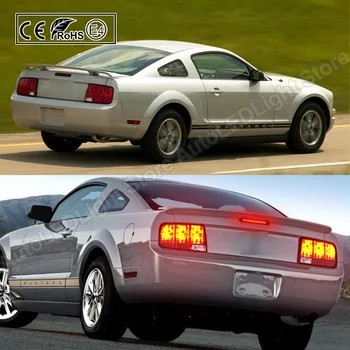 Pentru ca 1bucată Ford Mustang 2005-2009 Masina Treia 3-a lampa de Frana de 16 LED-uri Super Luminoase de culoare Roșie lentila Lămpii de Stop 12V