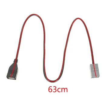 Noi, de Înaltă Calitate Aux Cablu USB 2.0 Adaptor de sex Feminin Portabil Puternic 63CM Port Pentru Honda Civic Jazz, Cr-V, Accord Stereo Mp3#270012