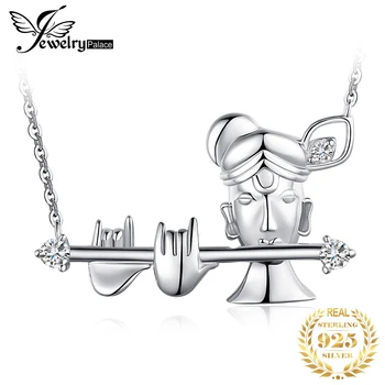 JewelryPalace Epocă Cubic Zirconia Krishna Integrantă Pandantiv Nacklace Cravată De Argint 925 Colier De Argint Bijuterii