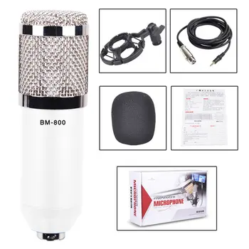 BM800 Microfon Condensator de Înregistrare a Sunetului Microfon Karaoke Microfon Microfon fără Fir 2 cărbune telegrafic de Masă
