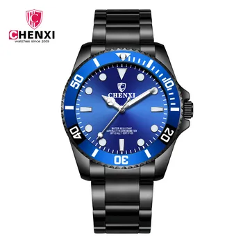 Chenxi Brand Militare Outdoot Ceas Sport Barbati De Moda Negru Complet Din Oțel Inoxidabil Impermeabil Cuarț Ceas De Mână Relogio Masculino