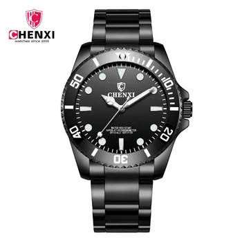 Chenxi Brand Militare Outdoot Ceas Sport Barbati De Moda Negru Complet Din Oțel Inoxidabil Impermeabil Cuarț Ceas De Mână Relogio Masculino