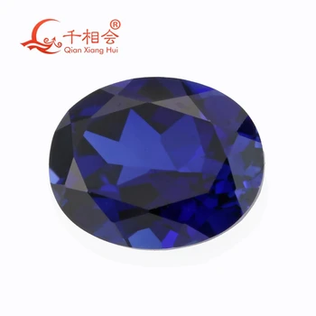 Naturale de tăiere 34# albastru forma ovala artificiale safir corindon bijuterie de piatra pentru a face bijuterii