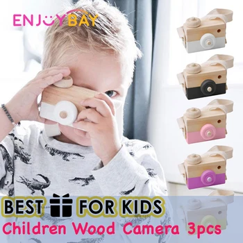 Enjoybay 3pcs Copii din Lemn de Fotografiat Agățat Jucării din Lemn Camera de Jucarii de Creatie Handmade din Lemn Foto Drăguț de Crăciun Jucarii Cadou pentru Copii