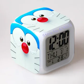 Noul sosit Doraemon rece ceasuri de alarmă anime Japonez Termometru de Noapte Stralucitoare Colorate jucării