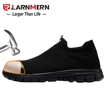 LARNMERM Siguranță Pantofi Pantofi de Lucru din Oțel Tep Confortabil Respirabil Usoare Anti-zdrobitor Non-alunecare de Construcție pantofi