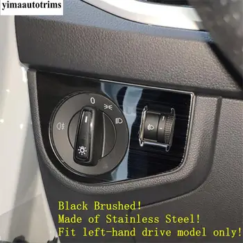 Pentru VW Volkswagen Polo 2019 2020 Negru mat Interior Cotiera geamurilor Butonul Panou / Mijloc de Aer Priza de Aerisire Tapiterie