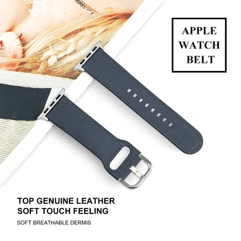 Curea din piele Pentru Apple Watch Band 38mm 44mm 40mm 42mm Înlocuitor Piele naturala Benzi Pentru Iwatch Bratara 83009