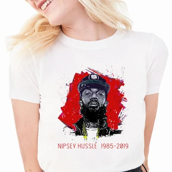 Nipsey Hussle Hip Hop Tricou Femei de sex Feminin Hip Hop Haine de sex Feminin Tricou Harajuku Casual T-shirt