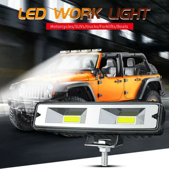 12V 18W Car LED Lumina de Lucru Bar COB lumina Reflectoarelor de Funcționare a Lămpii de Ceață Pentru Off-Road 4WD SUV ATV, Conducere Auto Lampi