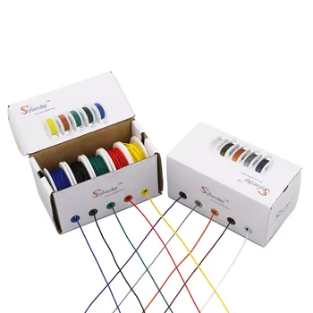 UL 1007 28awg 100m de Cablu de sârmă de 10 culori se Amestecă Kit caseta 1+ caseta 2 lițat linie Electrică Aeriană PCB Cupru Sârmă DIY