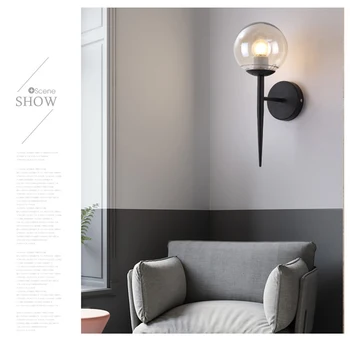 Nordic Moderne Lămpi de Perete Sconces Negru/Auriu Decorativ Lumina de Noapte pentru Calea Scara Dormitor Noptieră Lampa E27