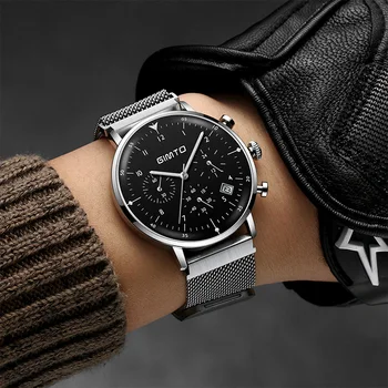 Reloj hombre GIMTO Top Brand de Lux Ceasuri Barbati Ultra Subțire Data Ceas de mână din Oțel rezistent la apă Ceas Sport Casual Cuarț Ceas