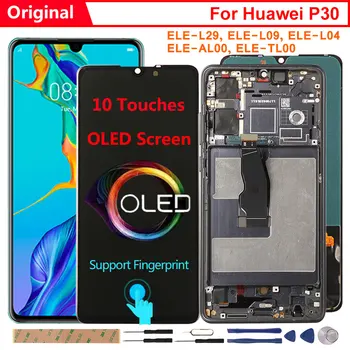 Amprenta Display Pentru Huawei P30 Ecran Tactil LCD Cu Rama de Înlocuire LCD Pentru Huawei P 30 P30 Display Digitizer Ecran 6.1