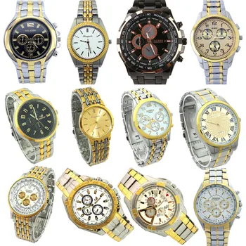 10BUC/Lot, Pret Wholesales Amestecat mai mare parte Bărbați Ceasuri de Moda din Oțel Inoxidabil Cuarț Aliaj de Trupa de Afaceri de Lux Ceasuri de mana NGT1