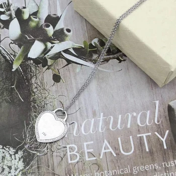 High-end argint 925, colier feminin pandantiv inima piersic colier rafinat bijuterii clavicula lanț de bijuterii cadou