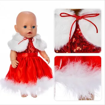 Se potrivesc 18 inch 43cm Haine Papusa Accesorii Născut Nouă Copii Moș Crăciun Haine Costume de Halloween Pentru Copil Ziua de nastere Cadou