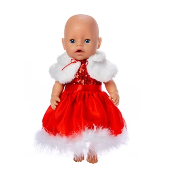 Se potrivesc 18 inch 43cm Haine Papusa Accesorii Născut Nouă Copii Moș Crăciun Haine Costume de Halloween Pentru Copil Ziua de nastere Cadou