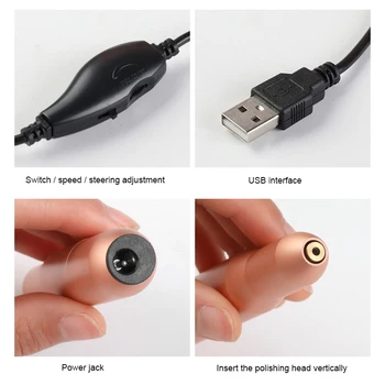 Electric USB Unghii Mașină de Găurit Ușor De Operat de Slefuire Nail Art Manichiura Instrument Durabil Profesionale Exfoliere Unghii Instrument