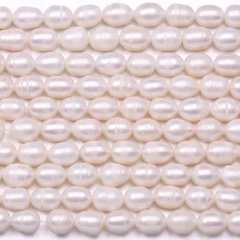 Naturale de apă Dulce Perle Margele Ovale Pumn de Margele Vrac pentru a Face Bijuterii DIY Femei Colier Bratara 8-9mm