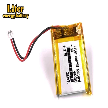 Litiu-polimer acumulator Lipo baterie reîncărcabilă 3.7 V 200mah 402030 JST 1.25 mm personalizate CE FCC ROHS, MSDS de certificare a calității
