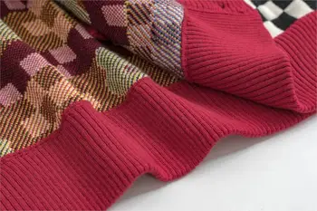 Epocă De Iarnă Primăvară Design Femeile Loose Knit Cardigan Haina V Gât Gros Jucaus Model Doamnelor Pulover Straturi Cardigan Jumper