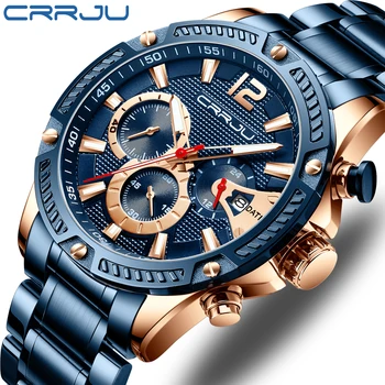 CRRJU Brand Barbati Sport Cuarț Ceas de Lux Bărbați Impermeabil Ceas 2020 Noua Moda Casual Barbati Ceas relogio masculino