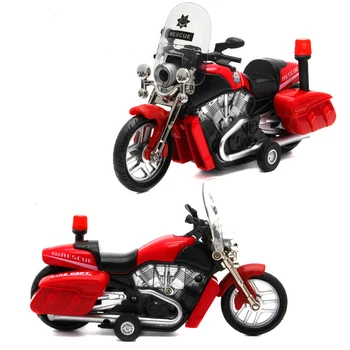 1:13 Metalice De Poliție Jucărie Motociclete Model De Mașină De Jucărie Muzică Ușoară Funcția Trage Înapoi Aliaj Motocicleta De Jucarie Model De Masina Cadou Copii Mașini De Jucărie