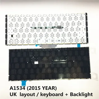 Original A1534 marea BRITANIE keyboad cu iluminare din spate Pentru Macbook Pro Retina De 12