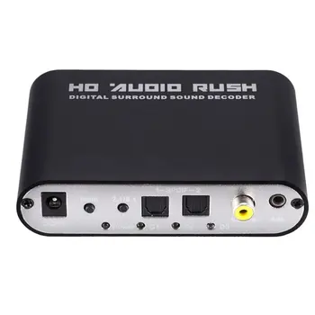 5.1 Canal Digital Decodor Audio Converter Dts/Ac-3 Rush Echipament Audio Decodare A Sunetului Surround Pentru Home Theater