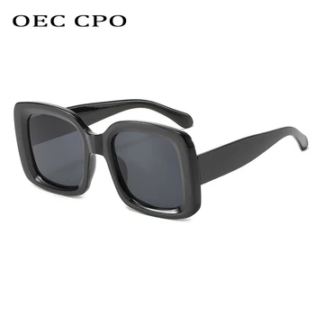 OEC CPO Doamna Steam punk Pătrat ochelari de Soare Pentru Barbati Moda ochelari de Soare Negri Femei Nuante UV400 Doamnelor Ochelari O851