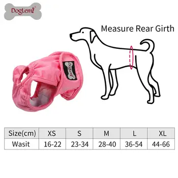 2 buc-Pack de sex Feminin Scutec Lenjerie de Câine Animal de casă Supplies Lavabile Refolosibile Sanitare Pantaloni Anti Hărțuire