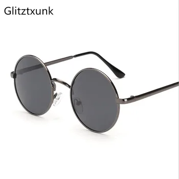 Glitztxunk Negru Rotund Vintage Polarizat ochelari de Soare Femei Barbati Sport ochelari de Soare UV400 în aer liber Conducere Sport ochelari de Soare Ochelari de protecție