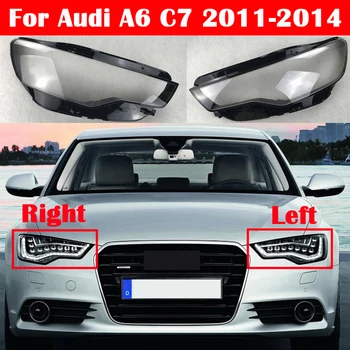 Pentru Audi A6 C7 2011-Mașina Din Față Faruri Cu Lentile Cu Acoperire Automată Caz Far Abajur De Sticla Lampcover Cap Lampa Shell