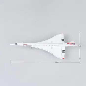 1/400 Scară British Airways Concorde Aliaj Metalic Avion Model 16cm marea BRITANIE Aer Model de Avion Jucarii Pentru Colectionari de Aniversare pentru Copii Jucarii