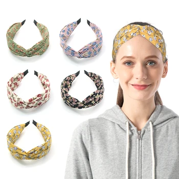 Solid Moale Înnodate Bentita Hairband Pentru Femei Lady Turban Largă Simplu Cerc Păr Accesorii De Par, Articole Pentru Acoperirea Capului