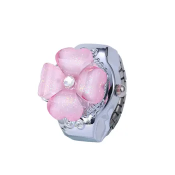WECIN Inel ceas nou de moda casual femei femei modelului inel ceas de flori înflorit inel ceas