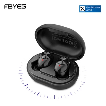 FBYEG TWS Căști fără Fir Bluetooth APTX Joc Cască HD CVC8.0 Reducere a Zgomotului Sport rezistent la apa IPX5 Bass HiFi Stereo Căști