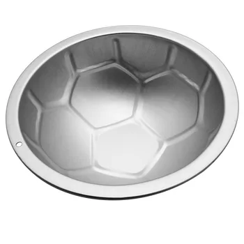 Fotbal Jumătate cu Balonul Rotund în Formă de Tort Mucegai din Aliaj de Aluminiu de 8 inch 3D Pentru Mousse de Ciocolata Mucegai Ziua Decor Tava de Copt de Fotbal