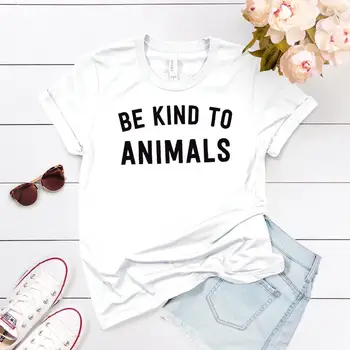 Fii bun Cu Animale Femei tricou Casual, din Bumbac Hipster Funny t-shirt Pentru Doamna Yong Fata Top Tee Picătură Navă ZY-230
