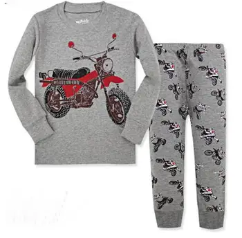 De vânzare cu amănuntul! Set de două Piese Motociclete Pijamale Costum Pentru Băieți pentru Copii Pijamale Copii, Pijamale Copii Dorm în Pijamale
