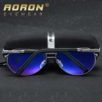 AORON Polarizat ochelari de Soare Barbati Clasic de Ochelari de Soare UV400 Acoperire Obiectiv Cadru din Aliaj de Conducere ochelari de Soare Pentru Barbati