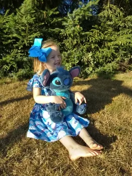 Fete Rochie De Vara Imbracaminte Fete Stitch Dress Copii Fete Albastru Ochi Lapte De Mătase Boutique Rochie Tinutele Vestimentare