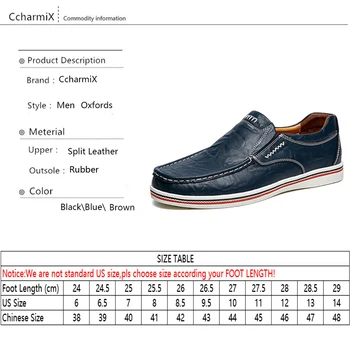 CcharmiX Brand Design Minimalist Split Din Piele Barbati Pantofi Rochie Fierbinte Vinde Mens Stil Britanic Barca Pantofi Marime Mare Om De Conducere Apartamente