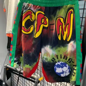 2020 Înaltă Calitate CPFM de VECHITURI pantaloni Scurți Bărbați Femei Smiley imprimate Casual Bumbac HipHop Genunchi Lungime pantaloni Scurți de Plajă Bărbați