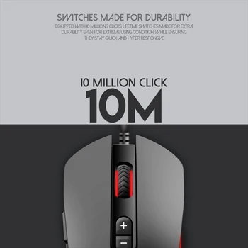 FANTECH X9 Joc Mouse-ul 4800 DPI Reglabil USB Mouse cu Fir 7 Buton Macro Esențiale Ergonomic Mouse de Calculator Pentru Mouse Gamer