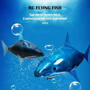 Control de la distanță Rechin Jucarii Infrarosu Gonflabile Mare Petrecere în Aer Jucărie de Pește de la Distanță de Înot a Copiilor Cadouri de Control al Animalelor de Zbor X5S1