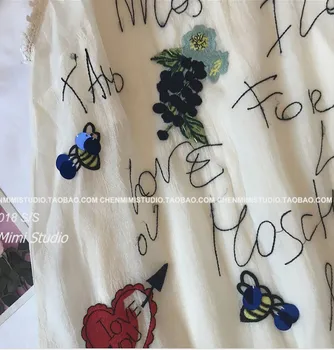2019 Noua Moda de Vara pentru Femei Dulce, Flori de Dragoste Paiete Broderie Rochie a-line Doamnelor fără Mâneci Vrac Rezervor Rochii