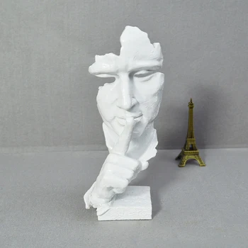 Creative Rășină Statui Sculpturii Moderne Gândirea Umană Meditatori Artă Abstractă Meserii Caracter Figurina Decor Acasă De Aur Alb
